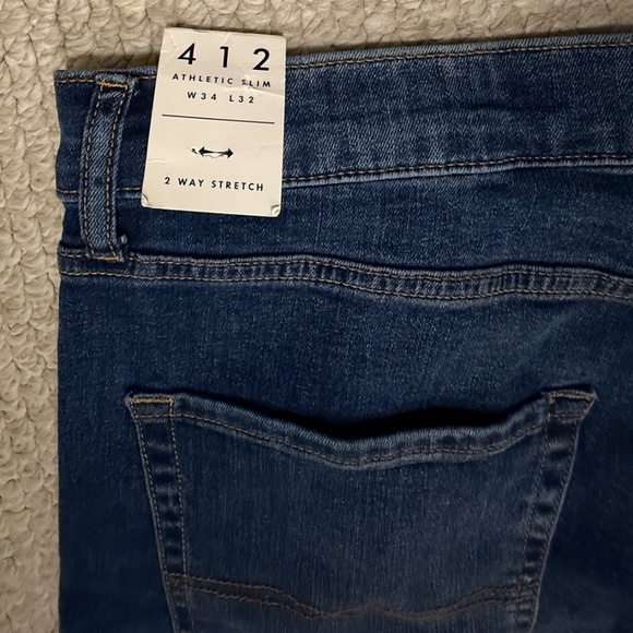 Lucky Brand 412 Athletic Slim 2-Way Stretch Jean 34x32 NWT - Picture 4 of 10